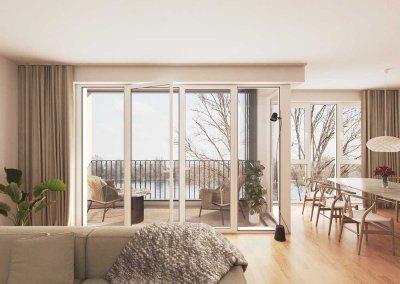 Wohnraum ist Lebensraum - Entspannen Sie sich auf dem Balkon oder der Loggia mit Blick auf den Rhein