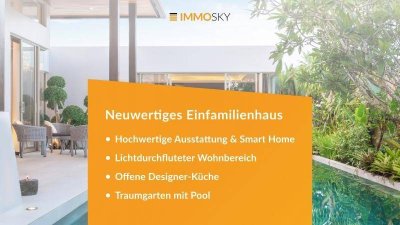 Neuwertiges Homeoffice mit Pool und Garten