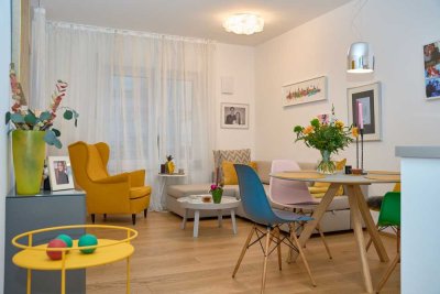 Urbanes Wohnen in Nürnberg: 2-Zimmer-Wohnung möbliert mit Terrasse