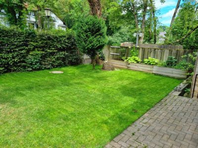 Schönes,  kleines, möbliertes Gartenapartment in Harlaching am Isarhochufer