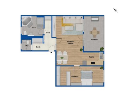 Moderne 2,5-Zimmer-Erdgeschosswohnung in Top Lage von Bad Aibling