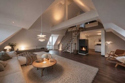 Einzigartige Dachgeschosswohnung mit Loftcharakter, Kamin, Galerie & traumhafter Terrasse