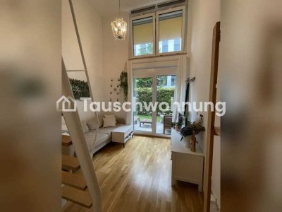 Tauschwohnung: Schöne helle Wohnung mit Terrasse und 1.5 Zimmer (Südseite)
