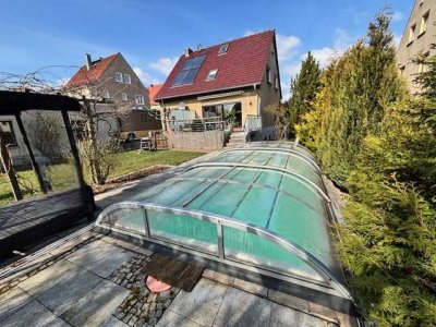 5,5-Zimmer-Einfamilienhaus mit Garage und Pool in ruhiger Lage von Pulsnitz