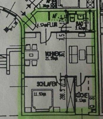 2-Zimmer-Wohnung in Bayreuth City mit 47 m²