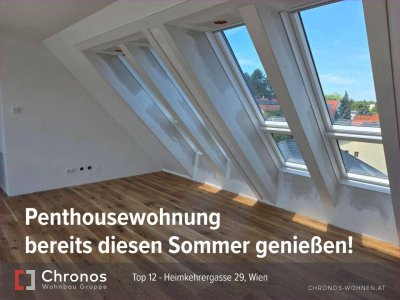 FERTIGSTELLUNG Juni 2026! Neubau-Penthouse-Wohnung mit großen Fensterfläche am Laaerberg zwischen Löwygrube und Kurpark Oberlaa!