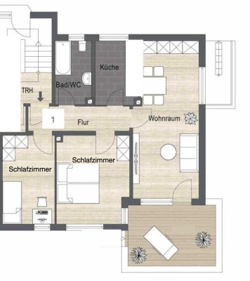 Sofort beziehbare 3-Zimmer-Wohnung vollständig saniert in Gundelfingen zu verkaufen