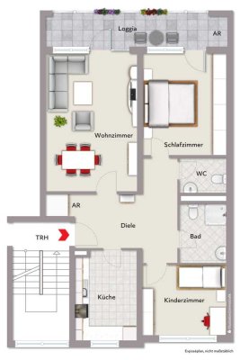 Schöne 85 m² Wohnung mit Balkon in Bielefeld-Baumheide