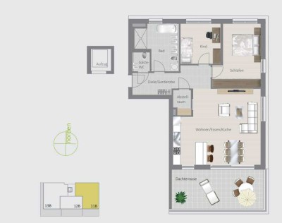 Exklusive Penthouse Wohnung mit wunderschöner Dachterrasse!