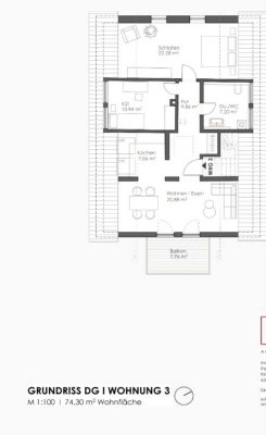 Erstbezug nach Sanierung: Geschmackvolle 3-Zimmer-Dachgeschosswohnung mit geh. Innenausstattung