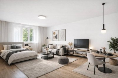 C H A R M A N T E SINGLE-WOHNUNG + 1 Zimmer + ca. 36m² WFL + EG + Hofseitig + Gute öffentliche Anbindung + Ruhelage
