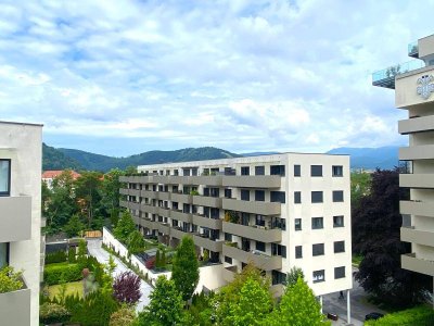 Modernes Wohnen in der Penthouse-Etage mit 2 Terrassen und Tiefgaragenplatz im Wohnpark Gösting!