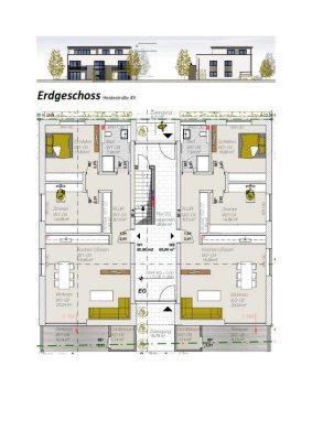 moderne 3-Zimmer EG-Wohnung mit Terrasse