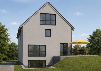 Autark wohnen NEUBAU freistehendes Plus-Energiehaus in Da-Eberstadt