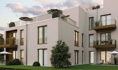 Neubau 3-Zi-Wohnung mit Garten & Terrasse | Nidda Höfe | Wohnen am Wasser in Frankfurt