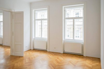 Stilvolle 4-Zimmer-Altbauwohnung mit Loggia und Balkon im Rochusviertel – Provisionsfrei!