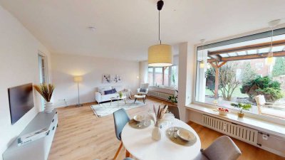 EG WOHNUNG MIT GARTEN, TERASSE, GARAGE & KELLER - WENN FEHLENDER PLATZ KEINE ROLLE SPIELEN SOLL!