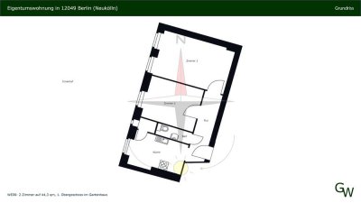 Vermietete 2 Zimmer Eigentumswohnung im Schillerkiez - direkt am Herrfurthplatz
