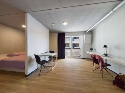 DIE ZIMMEREI | Hell + möbliert: 1-Zimmer-Apartment ideal für Studierende + Auszubildende | XL Bude