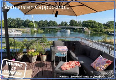 Stilvolle 4-Raum-Loft-Wohnung mit Blick auf die Marina