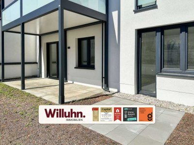 Terrassenwohnung zum Erstbezug in begehrter 2. Reihe | Bemusterung mgl. | TG-Stellplatz | Wärmepumpe