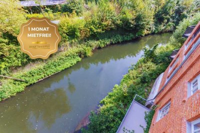 1 Monat kaltmietfrei - Traum Maisonette mit 2 Terrassen | Historisches Industrieensemble am Wasser