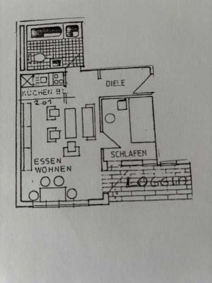 Siegburg - Kaldauen   modernisiertes 1,5 Zimmer Appartment mit Balkon und PKW-Stellplatz
