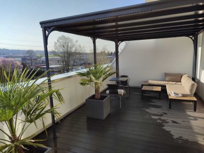 Moderne 2-Zimmer-Penthouse-Wohnung mit gehobener Innenausstattung und großer Terrasse