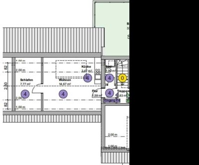 möblierte 1,5-Zimmer Dachgeschosswohnung in Freiburg-Mooswald