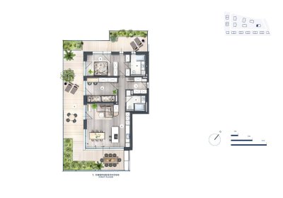 Sensationelle, ruhige Lage: Erstbezug mit Gartenfeeling auf der Terrasse