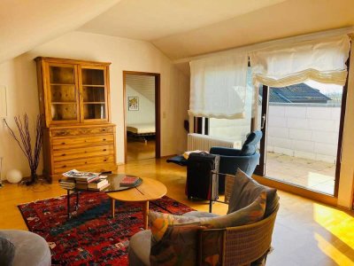 Helle Maisonette Wohnung mit Blick auf die Weinberge und den Haardtrand