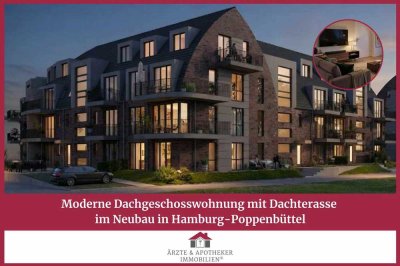 Moderne Dachgeschosswohnung mit Dachterasse im Neubau in Hamburg-Poppenbüttel