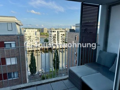 Tauschwohnung: Westhafen - Wunderschöne helle Wohnung mit Mainblick