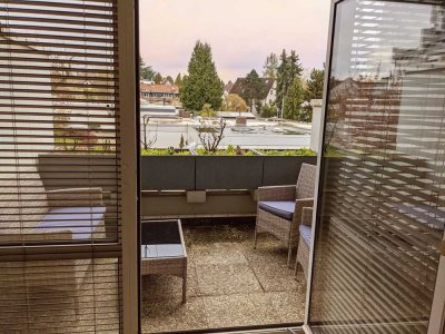 Frisch renovierte und sonnige Terrassenwohnung mit Süd-Balkon.