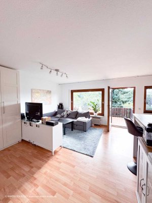 Charmante 1-Zimmer-Wohnung mit großem Westbalkon in ruhiger Lage von Stuttgart-Plieningen