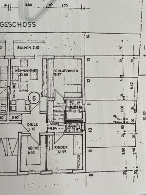 Schöne 3ZKB Wohnung im EG mit Balkon und großen Kellerraum sowie Garage