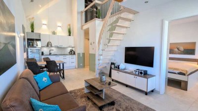 Exklusive Maisonette-Ferienwohnung mit Galerie, Loggia im Nordseebad Dangast
