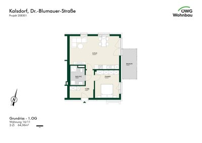 Kalsdorf Bau 3 - geförderte Miete - 2 Zimmer