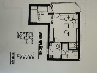 1,5 Zimmer Wohnung in der City