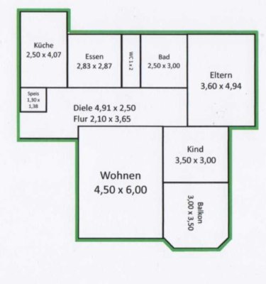 Schöne ruhige Dreizimmerwohnung in Ingolstadt Nordost