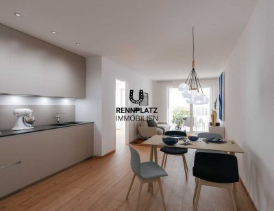 W11 | Galeriewohnung mit zwei Terrassen und Privatgarten im Regensburger Westen. KfW-40-QNG-PLUS.