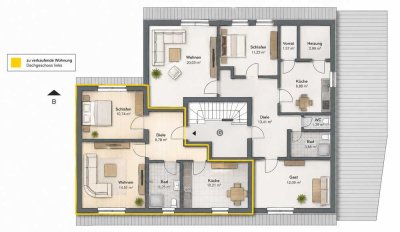 Charmante Dachgeschosswohnung in attraktiver Lage von Düsseldorf