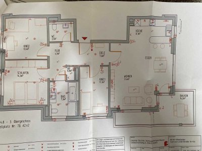 Hochwertige 4-Zimmer Wohnung im 3. OG mit großem Balkon