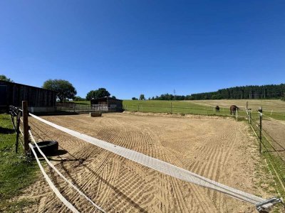 Reiterparadies & Mehr: Großzügiges Anwesen mit Hallen, Sandreitplatz und Ausbaupotenzial
