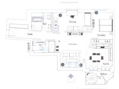 Tauschwohnung: 3-Zimmer Wohnung, Dachgeschoss, Zentrumsnah, Südbalkon