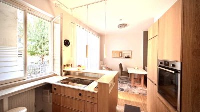 Möblierte, komplett ausgestattete 2,5-Zi-Wohnung Wü-City, Terrasse, Garage, Erdgeschoss, WLan