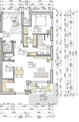 Helle 2-Zimmer Wohnung mit Terrasse im Grünen
