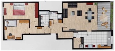Großzügige 3-Zimmerwohnung mit Balkon ! Gepflegter Zustand ! Solide Kapitalanlage !