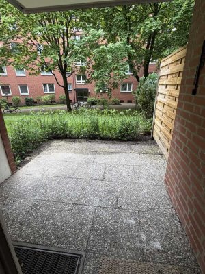 Frisch sanierte 1,5-Zi.-EG-Wohnung mit Terrasse in Bramfeld