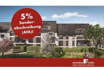 2,5-Zi.-Neubau-Whg. in Südlage mit bester Infrastruktur. Jetzt Ihre 5% Grunderwerbsteuer geschenkt!